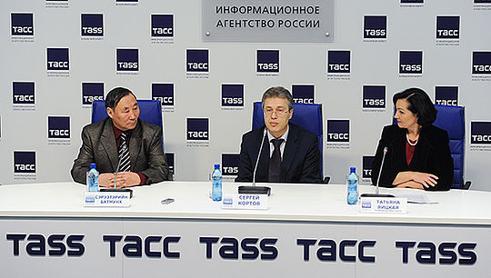 At a press conference in the "ITAR-TASS" Sergey Kortov summed up the results of the visit of UrFU delegation to Mongolia. Photo: TASS