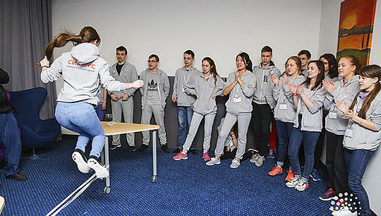 Школьники в Сочи отпраздновали двухлетие зимней олимпиады