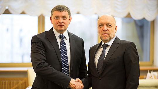 Victor Koksharov and Alexander Vershinin discussed the participation of the university in a project of Synod books established by Boris Yeltsin Presidential Library