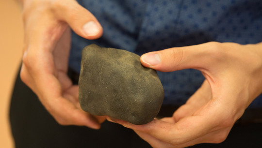 One of the meteorites found in the Lipetsk region. Photo: Ilya Safarov