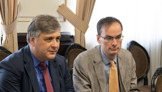 Полномочный министр при посольстве Австрии в Москве д-р Роберт Гершнерт и генеральный консул в Москве Брандль Флориан