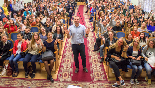 Аслан Кагиев набрал 82,77% голосов и был избран уполномоченным по правам студентов УрФУ. Фото: Дарья Плетнева