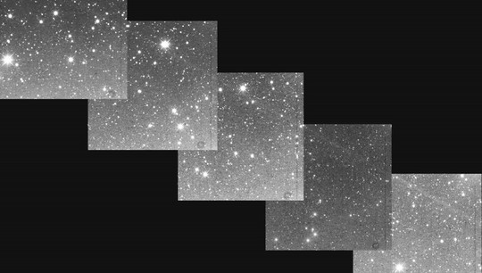 Фотографии наблюдений следа кометы в 2015 году, которые сделали исследователи