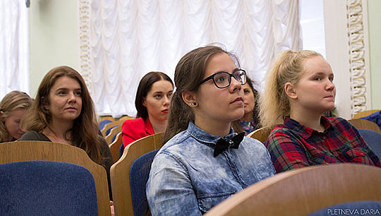 Слушатели ознакомились с интересными фактами жизни и изучения Городка чекистов. Фото: Дарья Плетнева